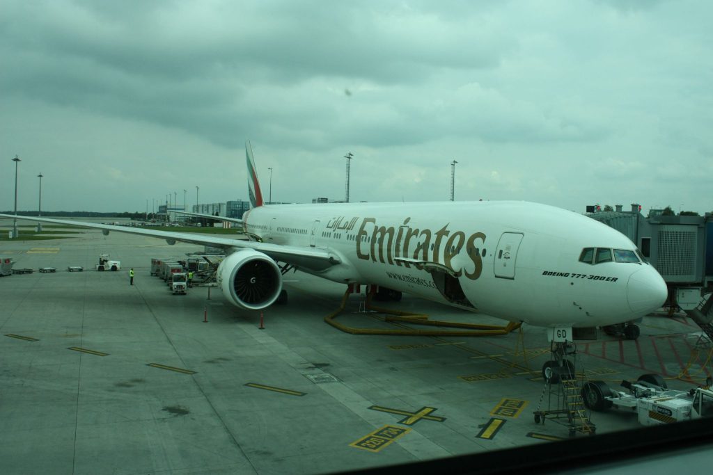 letadlo Emirates, na palubě nás čekal exklusivní servis